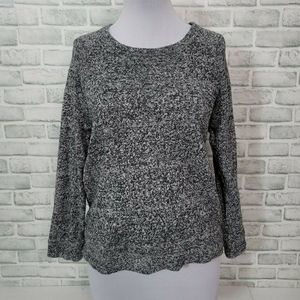 Obey Propaganda Womens M Heather‎ Grey Knit Pullover Sweater Front Pocket